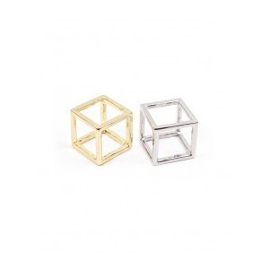 NAVAH ANGLED CUBE RING - AVAILABLE IN SILVER AND GOLD